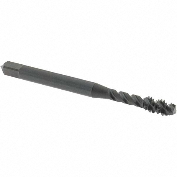 Spiral Flute Tap: #10-24 UNC, 3 Flutes, Modified Bottoming, 2B/3B Class of Fit, Vanadium High Speed Steel, Oxide Coated