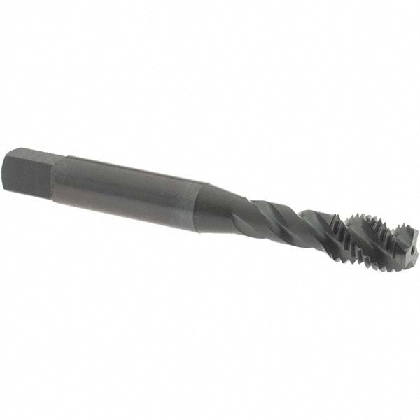 Spiral Flute Tap: 5/16-24 UNF, 3 Flutes, Modified Bottoming, 2B Class of Fit, Vanadium High Speed Steel, Oxide Coated
