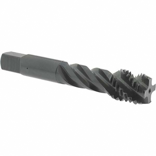 Spiral Flute Tap: 3/4-10 UNC, 4 Flutes, Modified Bottoming, Vanadium High Speed Steel, Oxide Coated
