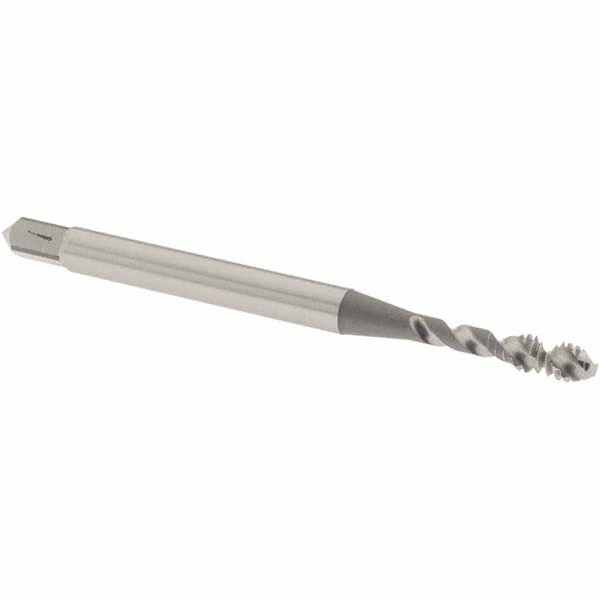 OSG 2951300 Spiral Flute Tap: #4-40, UNC, 2 Flute, Modified Bottoming, 2B & 3B Class of Fit, Vanadium High Speed Steel, Bright/Uncoated Image