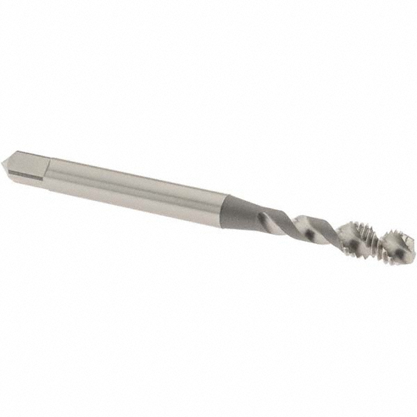 Spiral Flute Tap: #10-32 UNF, 2 Flutes, Modified Bottoming, Vanadium High Speed Steel, Bright/Uncoated