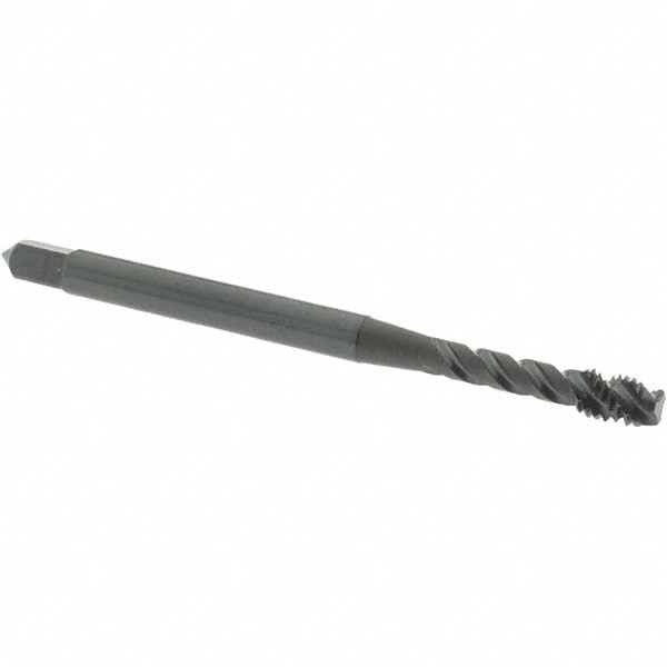 Spiral Flute Tap: M3.5x0.60 Metric Coarse, 3 Flutes, Modified Bottoming, 6H  Class of Fit, Vanadium High Speed Steel, Oxide Coated