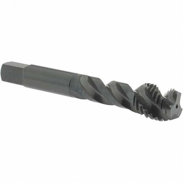 Spiral Flute Tap: M16x2.00 Metric Coarse, 3 Flutes, Modified Bottoming, 6H Class of Fit, Vanadium High Speed Steel, Oxide Coated