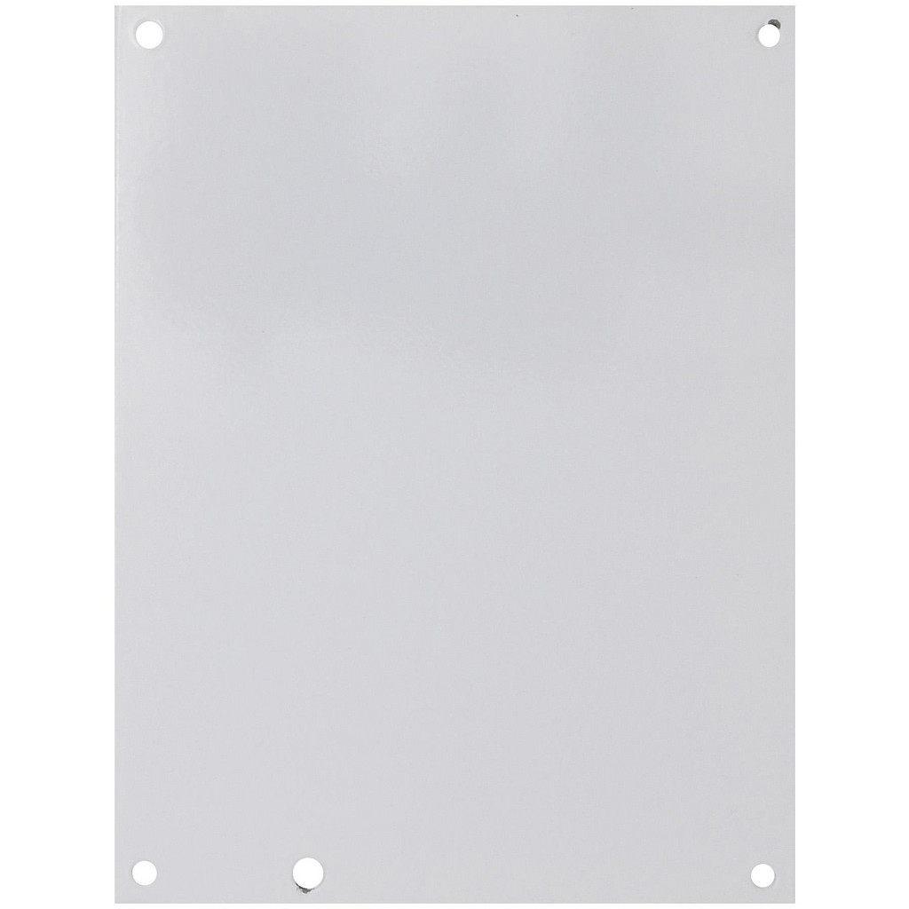 Cooper B-Line 6-1/4" OAW x 8-1/4" OAH Powder Coat Finish Electrical Enclosure Nonperforated Panel - 10" x 8" Box, 14 Gauge Steel, Use with