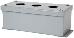 Cooper B-Line 78205170244 3 Hole, 1.203 Inch Hole Diameter, Steel Pushbutton Switch Enclosure 