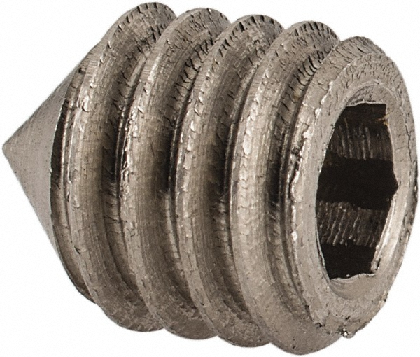 Value Collection 704425PR Set Screw: 5/16-18 x 3/8", Cone Point, Stainless Steel, Austenitic Grade A2 Image