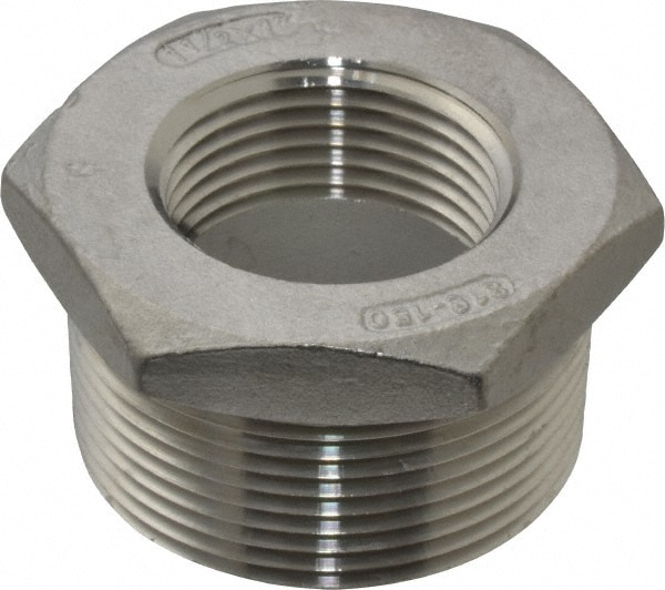 Merit Brass K614-2416 Pipe Bushing: 1-1/2 x 1" Fitting, 316 Stainless Steel Image