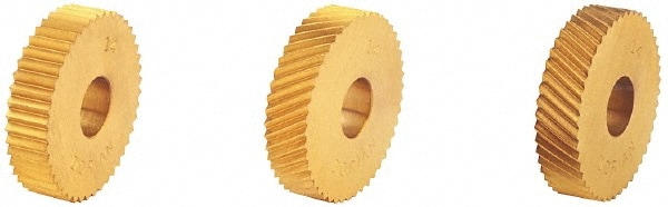 Standard Knurl Wheel: 3/4" Dia, 90 ° Tooth Angle, 40 TPI, Diagonal, High Speed Steel
