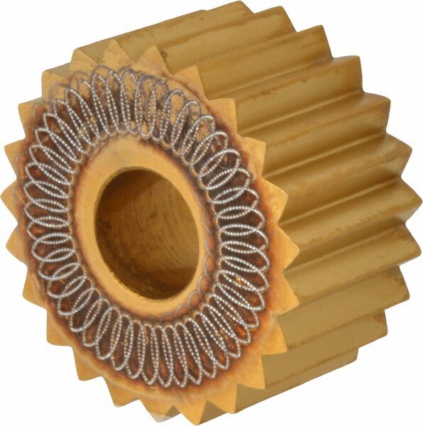 Standard Knurl Wheel: 3/4" Dia, 90 ° Tooth Angle, 10 TPI, Straight, High Speed Steel