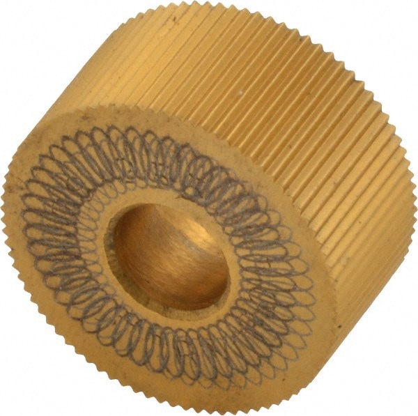 Standard Knurl Wheel: 3/4" Dia, 90 ° Tooth Angle, 35 TPI, Straight, High Speed Steel