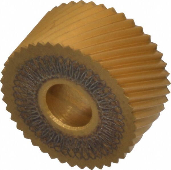 Standard Knurl Wheel: 3/4" Dia, 90 ° Tooth Angle, 20 TPI, Diagonal, High Speed Steel