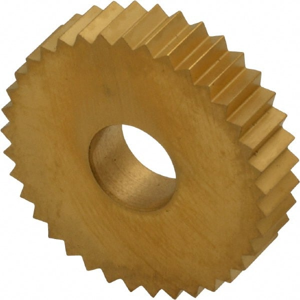Dorian Tool 73310125306 Standard Knurl Wheel: 1" Dia, 90 ° Tooth Angle, 12 TPI, Straight, Cobalt 