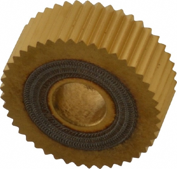 Dorian Tool 73310125608 Standard Knurl Wheel: 1" Dia, 90 ° Tooth Angle, 14 TPI, Straight, High Speed Steel Image