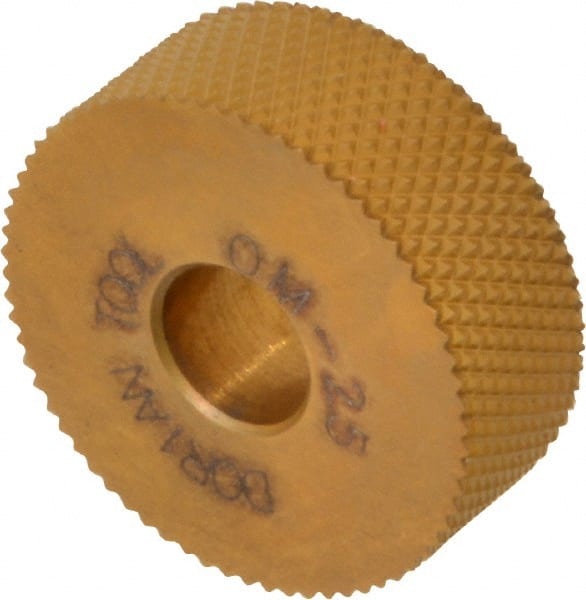 Dorian Tool - Standard Knurl Wheel: 1 Dia, 90 ° Tooth Angle, 25 TPI,  Diamond, High Speed Steel