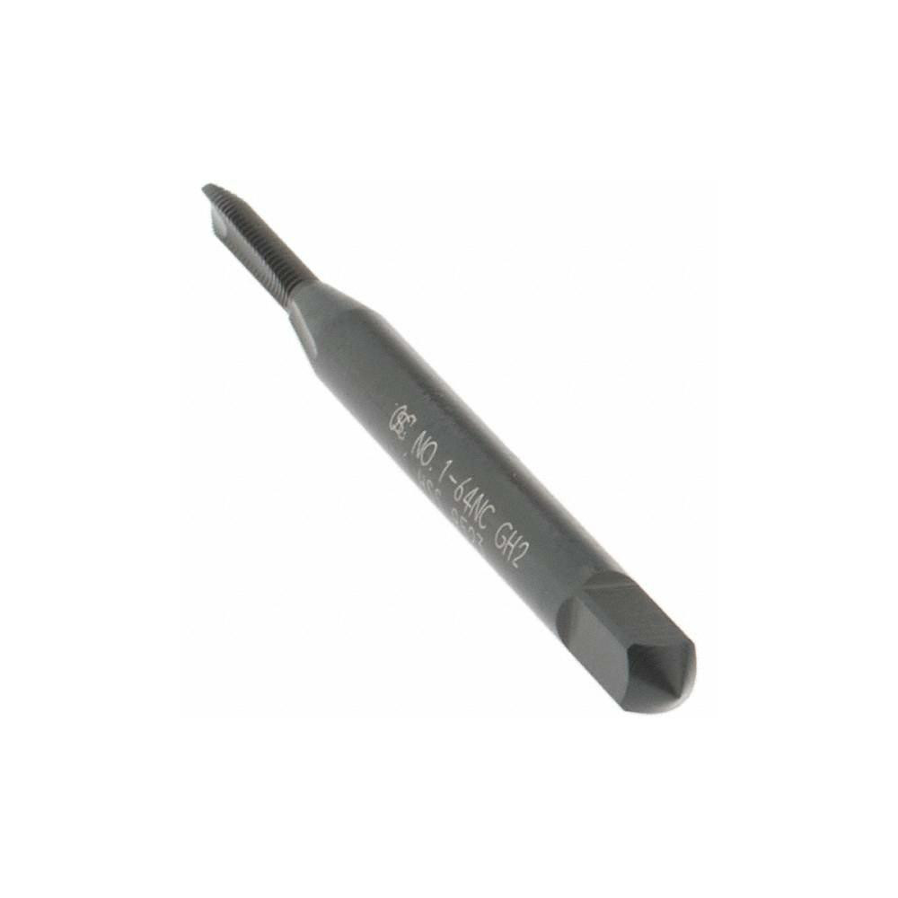 2-Pcs #1-64 UNC Hand Plug Tap – High Speed Steel Straight Flute Tapping Tool For Thread Repair & DIY