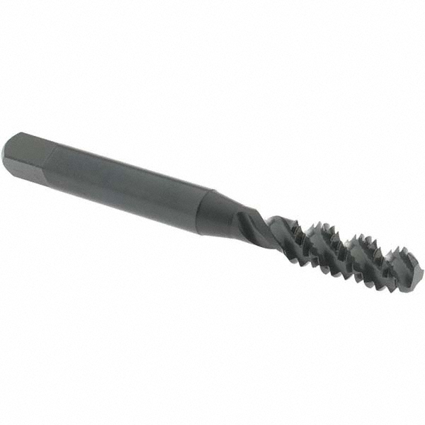 Spiral Flute Tap: 1/4-20 UNC, 3 Flutes, Bottoming, 3B Class of Fit, High Speed Steel, Oxide Coated