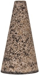 Abrasive Square Tip Cone: Type 17, Very Coarse, 3/8-24 Arbor Hole