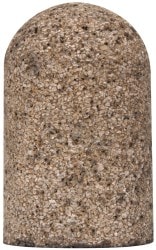 Abrasive Round Tip Plug: 18R Type, Very Coarse, 5/8-11 Arbor Hole