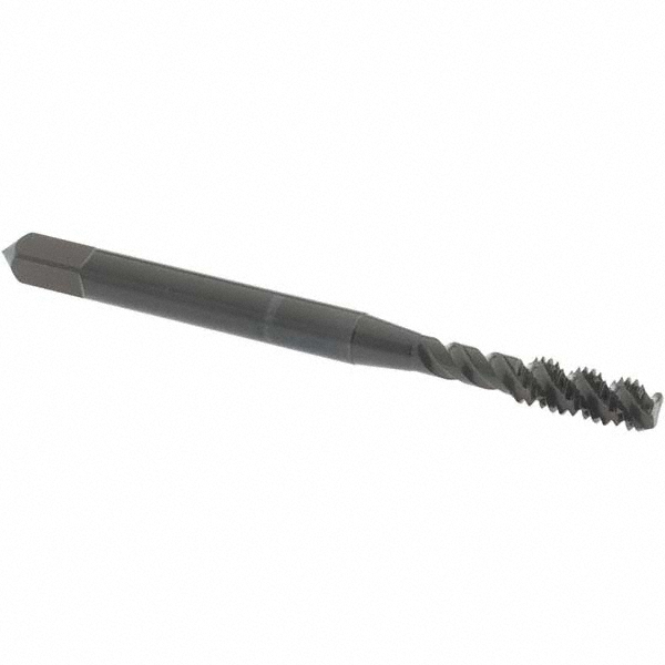 Spiral Flute Tap: M4x0.70 Metric Coarse, 3 Flutes, Bottoming, 6H Class of Fit, High Speed Steel, Oxide Coated