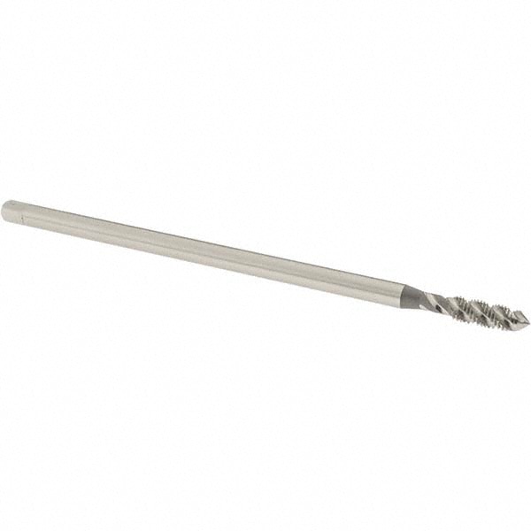 Extension Tap: 1/4-28, 3 Flutes, H3, Bright/Uncoated, High Speed Steel, Spiral Flute
