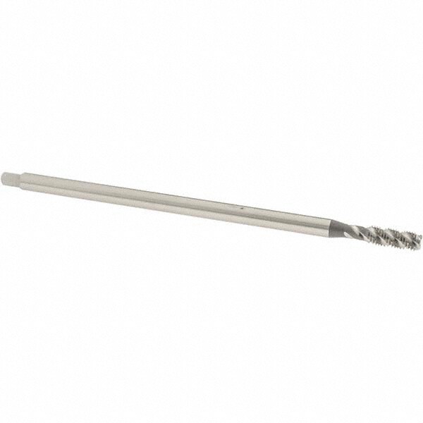 Extension Tap: 1/4-28, 3 Flutes, H3, Bright/Uncoated, High Speed Steel, Spiral Flute