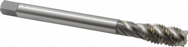 Extension Tap: 5/8-11, 4 Flutes, H3, Bright/Uncoated, High Speed Steel, Spiral Flute