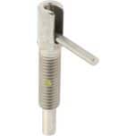 Hand Retractable Spring Plunger Non-Locking L-Handle Locking Element 3.75 lbs 3/8-16 x 1.31 End Force Steel Body/Nose 1 Each 
