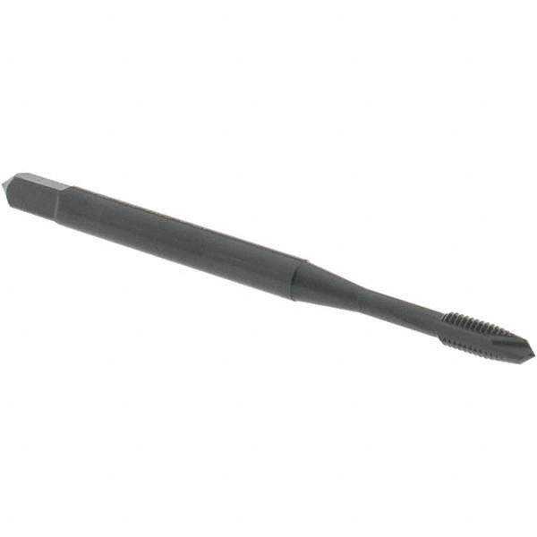 Spiral Point STI Tap: #2-56 UNC, 2 Flutes, Plug, Vanadium High Speed Steel, Oxide Finish