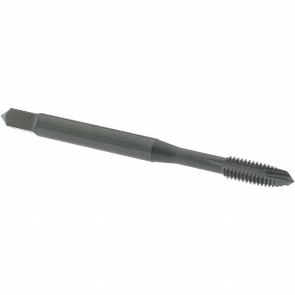 Spiral Point STI Tap: #6-32 UNC, 3 Flutes, Plug, Vanadium High Speed Steel, Oxide Finish