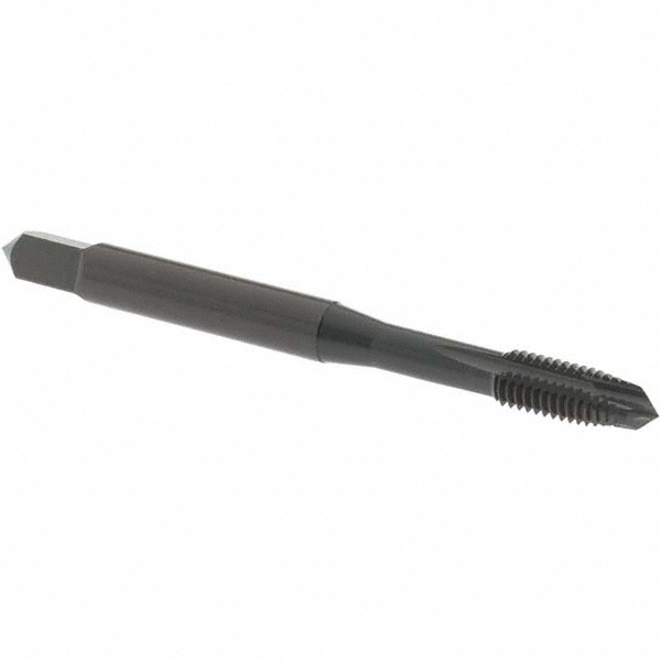 Spiral Point STI Tap: #8-32 UNC, 3 Flutes, Plug, Vanadium High Speed Steel, Oxide Finish