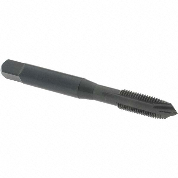 Spiral Point STI Tap: 1/4-28 UNF, 3 Flutes, Plug, Vanadium High Speed Steel, Oxide Finish