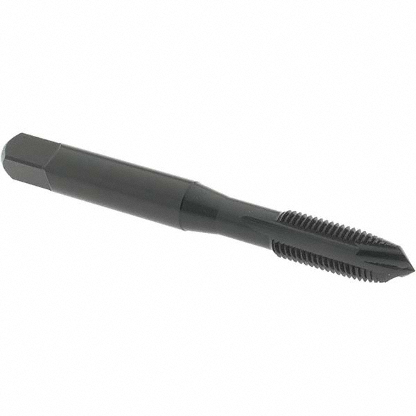 Spiral Point STI Tap: 1/4-28 UNF, 3 Flutes, Plug, Vanadium High Speed Steel, Oxide Finish