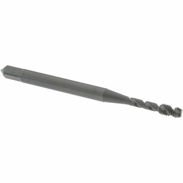 #2-56 UNC, 2 Flute, 45° Helix, Modified Bottoming Chamfer, Oxide Finish, Vanadium High Speed Steel Spiral Flute STI Tap