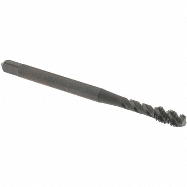 #4-40 UNC, 3 Flute, 45° Helix, Modified Bottoming Chamfer, Oxide Finish, Vanadium High Speed Steel Spiral Flute STI Tap
