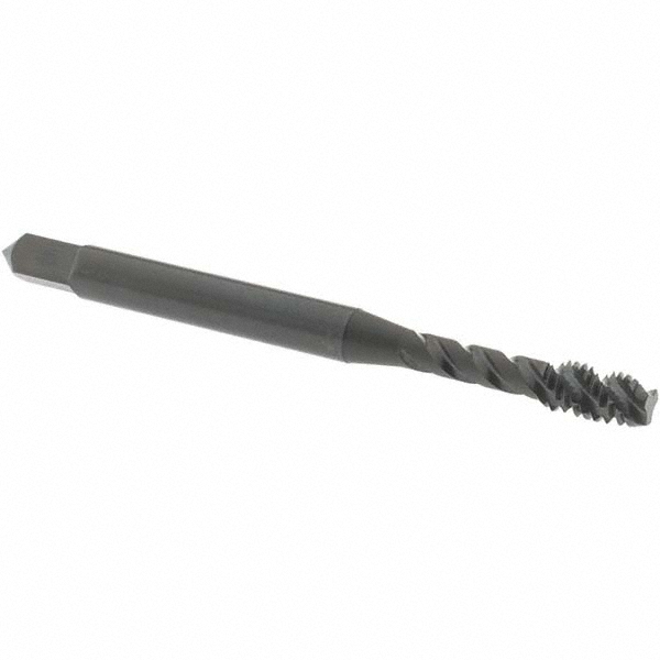 #6-32 UNC, 3 Flute, 45° Helix, Modified Bottoming Chamfer, Oxide Finish, Vanadium High Speed Steel Spiral Flute STI Tap