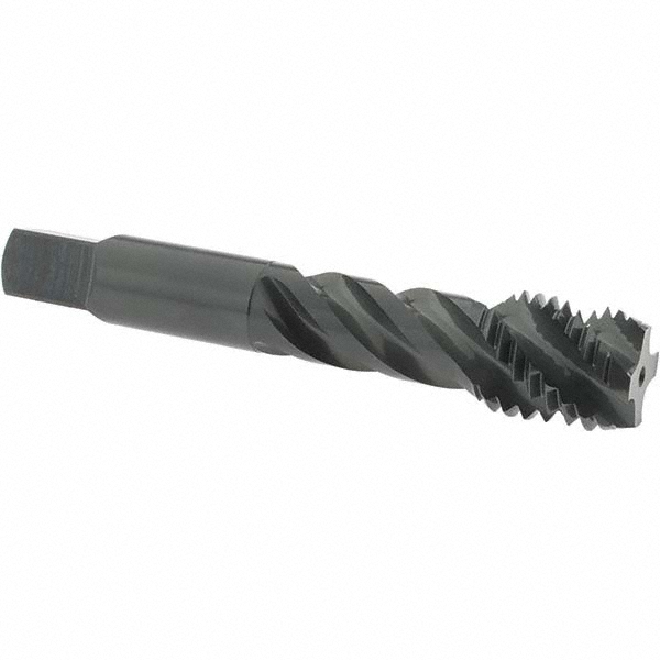 Spiral Flute Tap: 3/4-10 UNC, 4 Flutes, Modified Bottoming, Vanadium High Speed Steel, Oxide Coated
