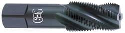 OSG 1744805 3/4-14 NPT, 15° Helix, 4 Flutes, Modified Bottoming Chamfer, TiN Finish, High Speed Steel, Spiral Flute Pipe Tap Image