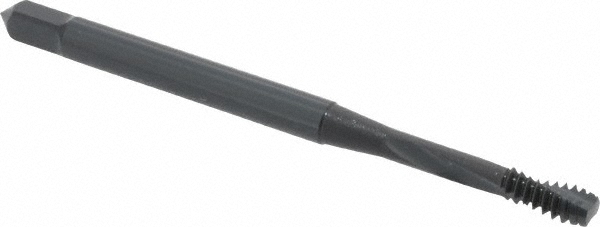 OSG 1754301 Spiral Flute Tap: #6-32, UNC, 2 Flute, Modified Bottoming, 3B Class of Fit, Powdered Metal, Oxide Finish Image