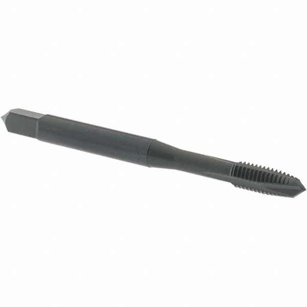 Spiral Point STI Tap: #8-32 UNC, 3 Flutes, Plug, Powdered Metal, Oxide Finish
