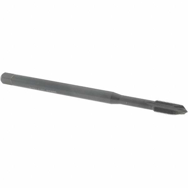 Extension Tap: 3/8-24, 3 Flutes, H3, Oxide Finish, Vanadium High Speed Steel, Spiral Point