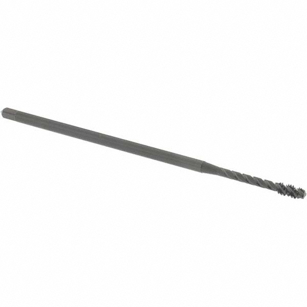 Extension Tap: 6-32, 3 Flutes, H3, Oxide Finish, Vanadium High Speed Steel, Spiral Flute