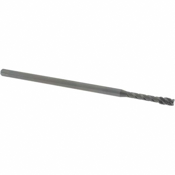 Extension Tap: 1/4-28, 3 Flutes, H3, Oxide Finish, Vanadium High Speed Steel, Spiral Flute