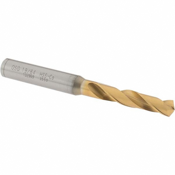 OSG 10296905 Screw Machine Length Drill Bit: 0.2969" Dia, 130 &deg;, Cobalt High Speed Steel Image