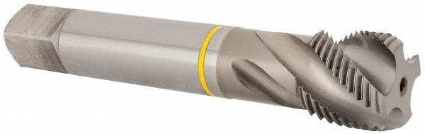 Spiral Flute Tap: #1-12, UNF, 4 Flute, Modified Bottoming, 2B Class of Fit, Cobalt, Bright/Uncoated