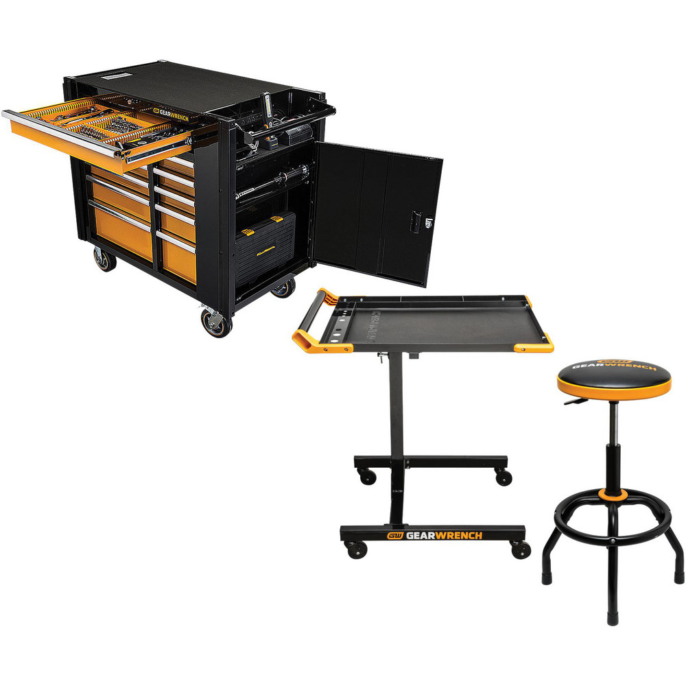 Tool Roller Cabinets; Drawers Range: 11 to 15 Drawers ; Overall Weight Capacity: 2000lb ; Top Material: Steel ; Color: Black; Orange ; Load Capacity Range: 1400 to 2499 Lb ; Locking Mechanism: Keyed