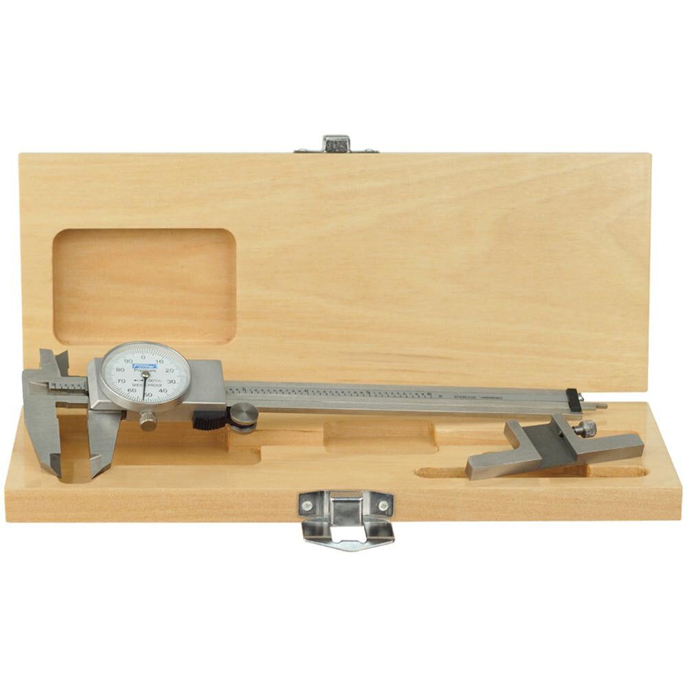 Dial Caliper: 6'' Range, 0.001'' Graduation, 0.1'' per Revolution