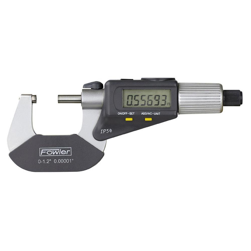 Electronic Outside Micrometer: 1" Max, Solid Carbide Face, IP54