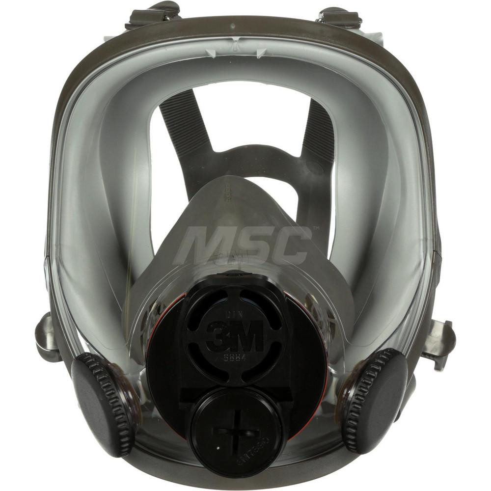 Full Face Respirator: Silicone, Medium - 4-Point Suspension, Bayonet & DIN Connection, PAPR & SAP Compatible