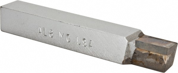 Single Point Tool Bit: 1/2'' Shank Width, 1/2'' Shank Height, Micrograin Solid Carbide Tipped, LH, AL, Square Shoulder Turning