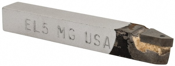 Single Point Tool Bit: 5/16'' Shank Width, 5/16'' Shank Height, Micrograin Solid Carbide Tipped, LH, EL, Offset Threading